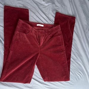 LC Lauren Conrad burgundy corduroy pants NWOT